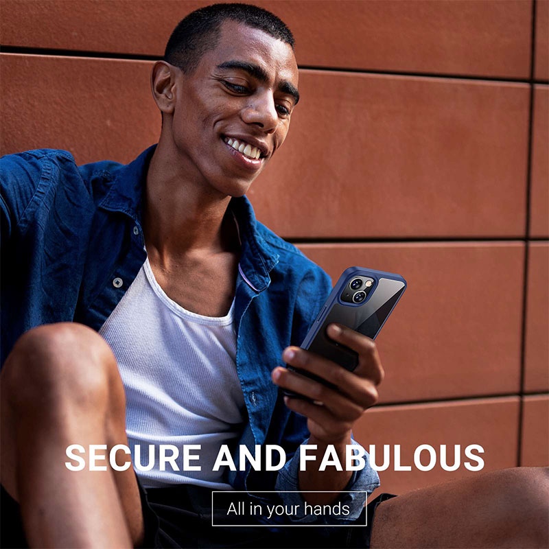 Torras Diamond Series Phone Case for iPhone 13 - Blue - X002YN7MRB