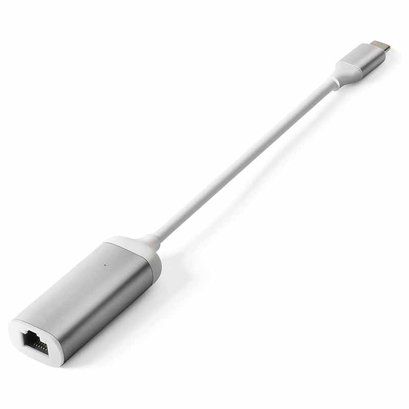 MINIX C-E, Advanced High-Speed USB-C to Gigabit Ethernet Adapter - Silver [Universal Compatibility – Windows, Mac, Chrome OS]