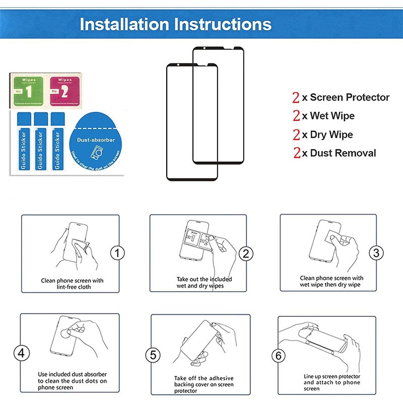 MOFI Premium Tempered Glass for ASUS Rog 5 Pro Full Coverage Screen Protector 2.5D 9H – BLACK