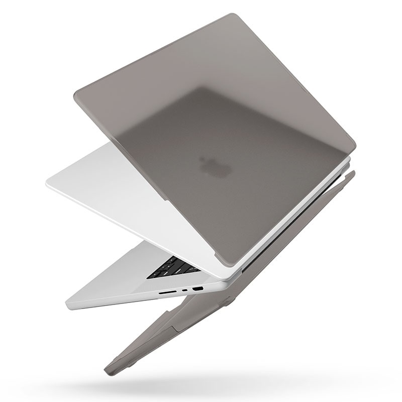 UNIQ CLARO Ultra Thin Sleek Protection for MacBook Pro 16? (2021/2022) A2485 Case – Smoke (Matte Grey)