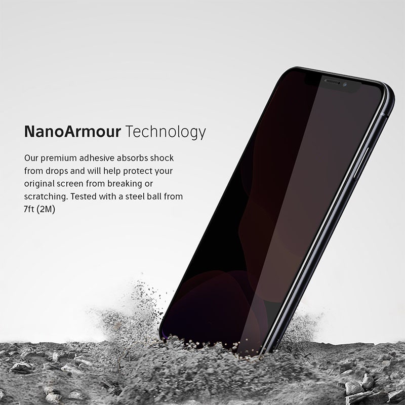 FLOLAB NanoArmour for iPhone X / XS Full Cover Privacy Screen Protector