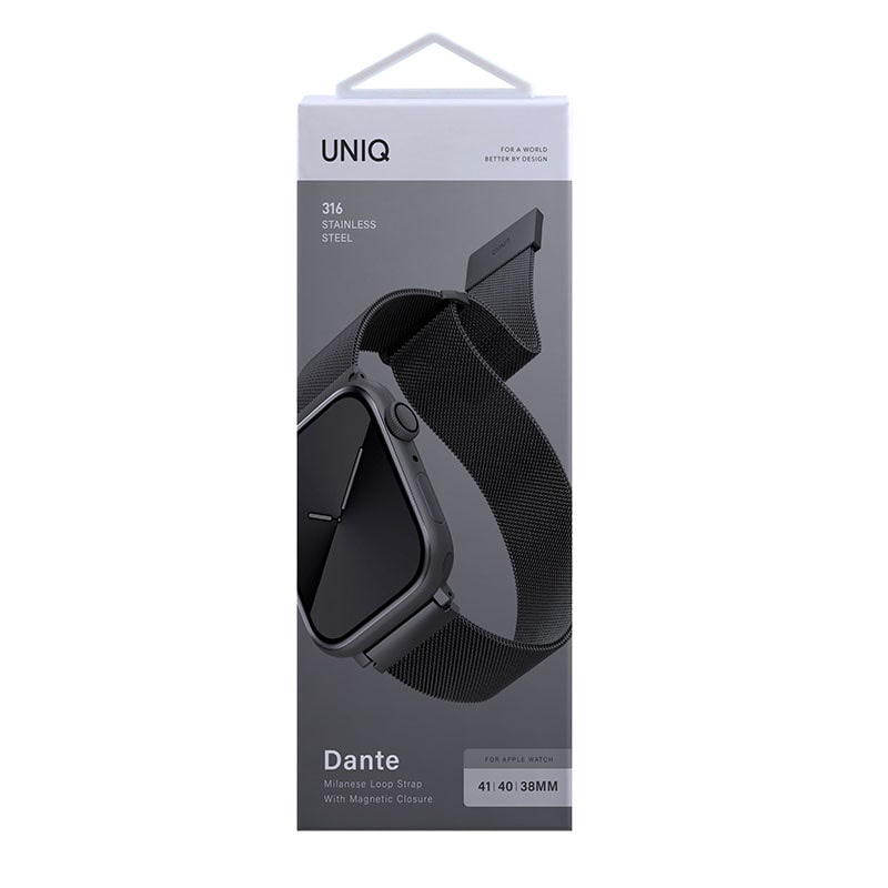 UNIQ DANTE Apple Watch Series 1-10, SE/SE2  Mesh Steel Strap 41/40/42MM - Graphite