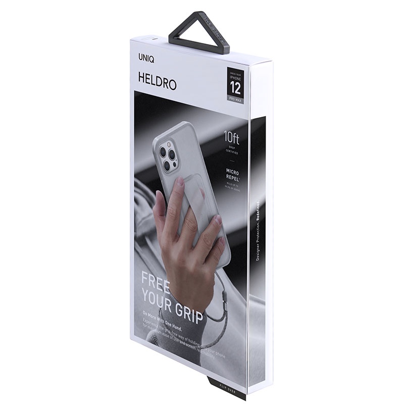 UNIQ HYBRID iPhone 12 Pro Max Heldro Antimicrobial Phone Case - Natural Frost