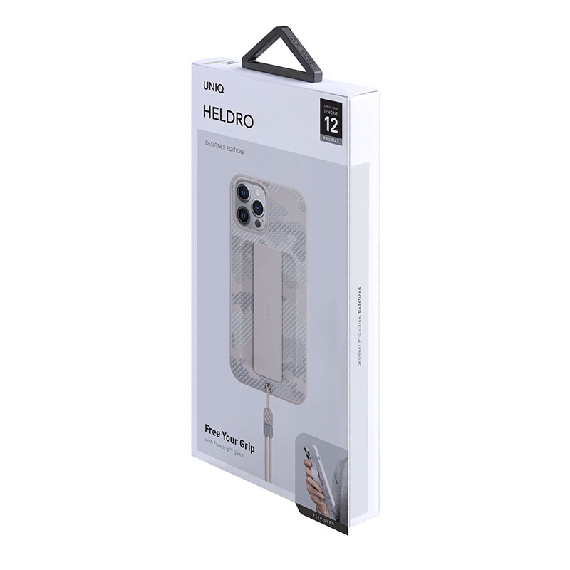 UNIQ HYBRID iPhone 12 Pro Max Heldro Designer Edition Antimicrobial Phone Case - (Ivory Camo)
