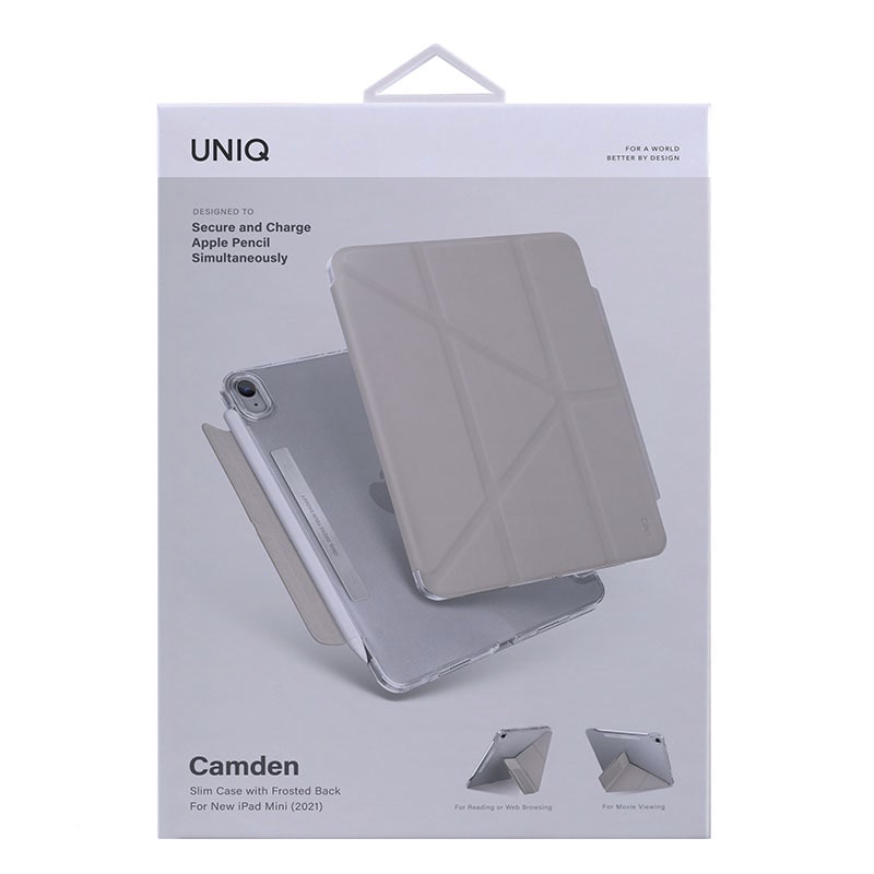 UNIQ CAMDEN iPad Mini (2021-6th Gen) Antimicrobial Case - Fossil (Grey)