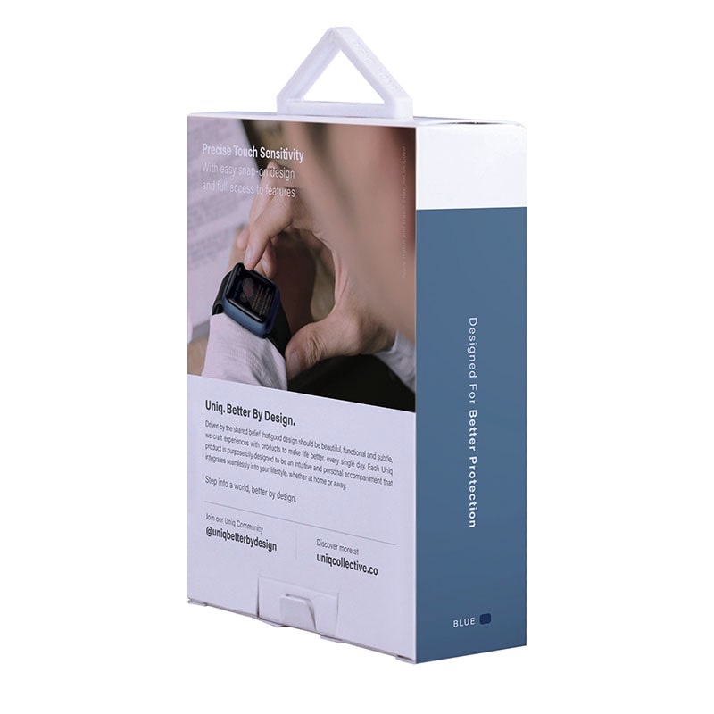 UNIQ LEGION Apple Watch Series 7/8/9 Case with 9H Tempered Glass Screen Protection 45MM – Cobalt (Blue)