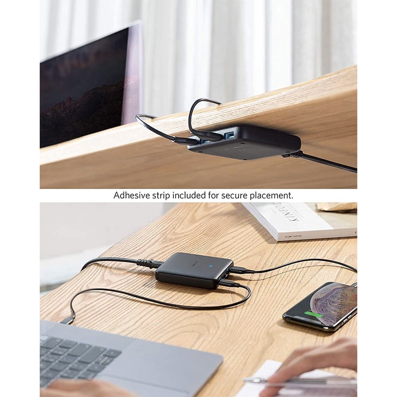 Anker USB C Charger, 65W 4 Port PIQ 3.0 & GaN Fast Charger Adapter, PowerPort Atom III Slim Wall Charger with a 45W USB C Port, for MacBook, USB C Laptops, iPad Pro, iPhone, Galaxy, Pixel - Black