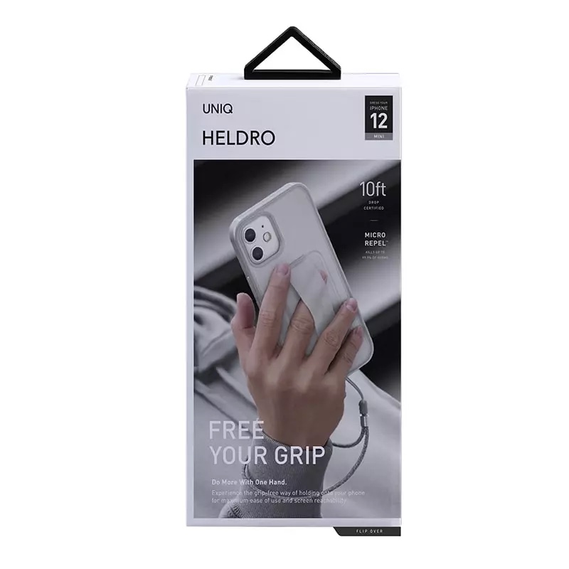 UNIQ Hybrid iPhone 12 Mini Heldro Antimicrobial Phone Case – Natural Frost