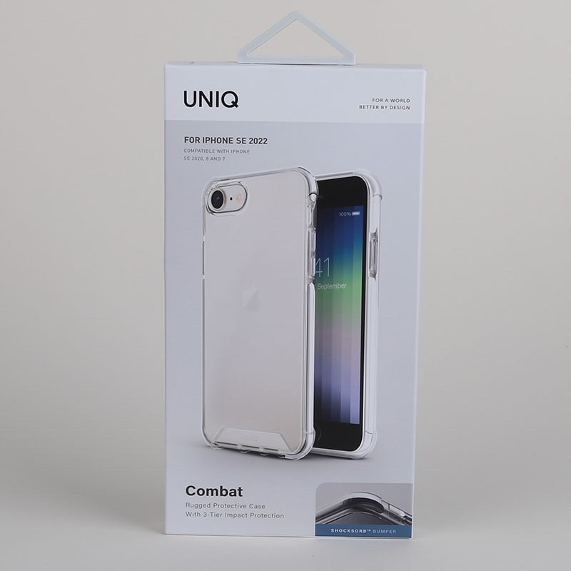UNIQ Hybrid Combat - Blanc (White) Phone Case for iPhone 7/8/SE/SE2/SE3 (2022)