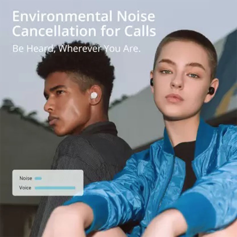 GoPods D by Dizo realme TechLife with ENC Noise Cancellation True Wireless Bluetooth Headset - Black