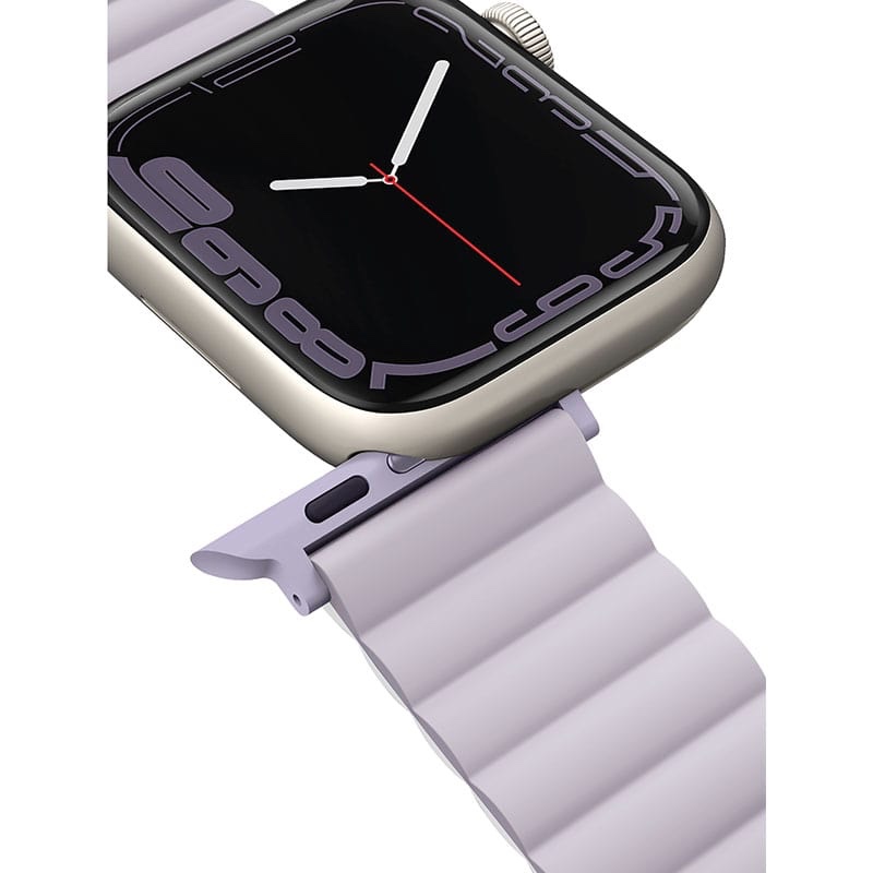 UNIQ REVIX Reversible Magnetic Apple Watch Strap for Series 1-10, SE/SE2  40/41/42MM - Lilac (Lilac/White)