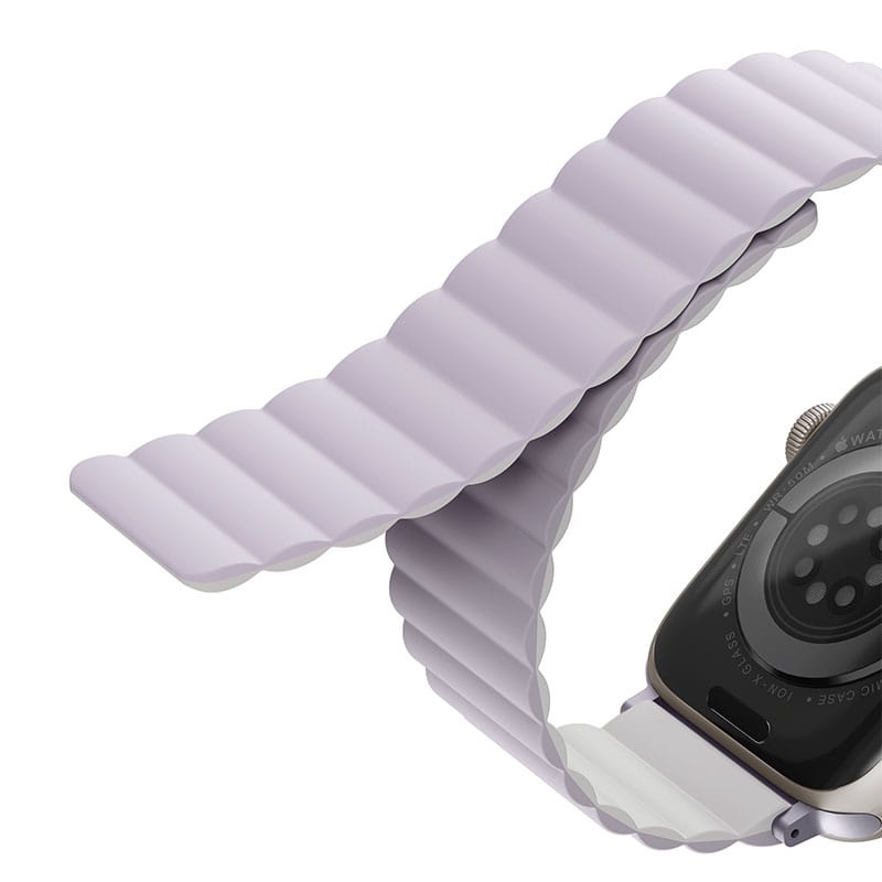 UNIQ REVIX Reversible Magnetic Apple Watch Strap for Series 1-10, SE/SE2 & Watch Ultra  49/45/44/46MM - Lilac (White)