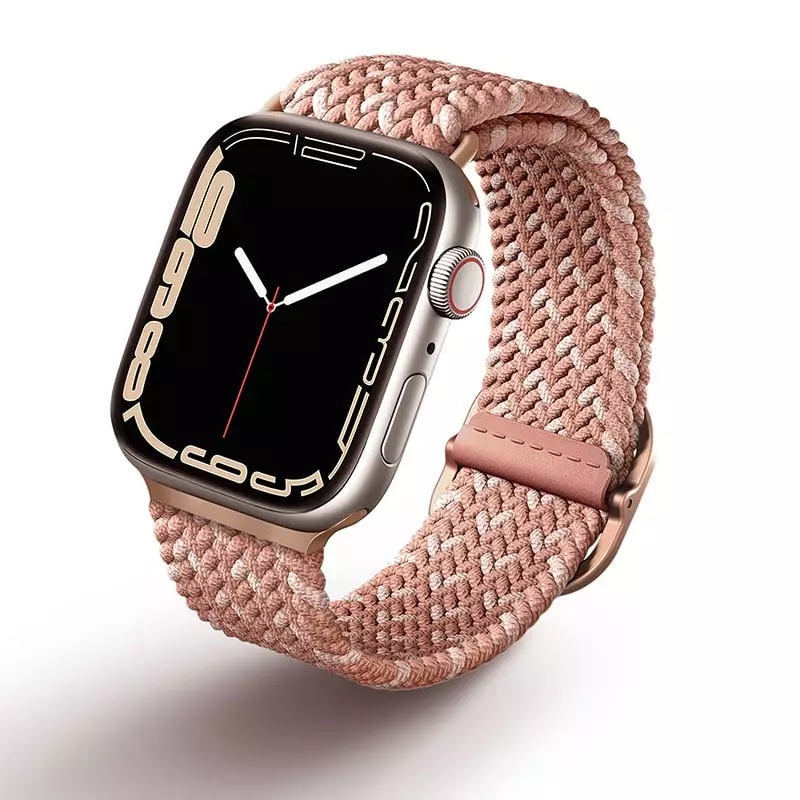 UNIQ Aspen Designer Edition Braided Apple Watch Strap for Series 1-10 SE/SE2  41/40/42mm - Citrus Pink