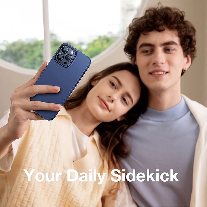 Torras Decency Series Magsafe Compatible Phone Case for iPhone 14 Pro Max 6.7 Inch - Navy Blue - X003EM1PHJ