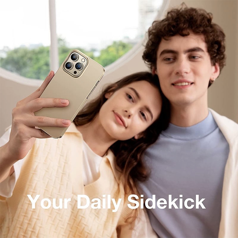 Torras Decency Series Phone Case for iPhone 14 Pro Max 6.7 Inch - Gold