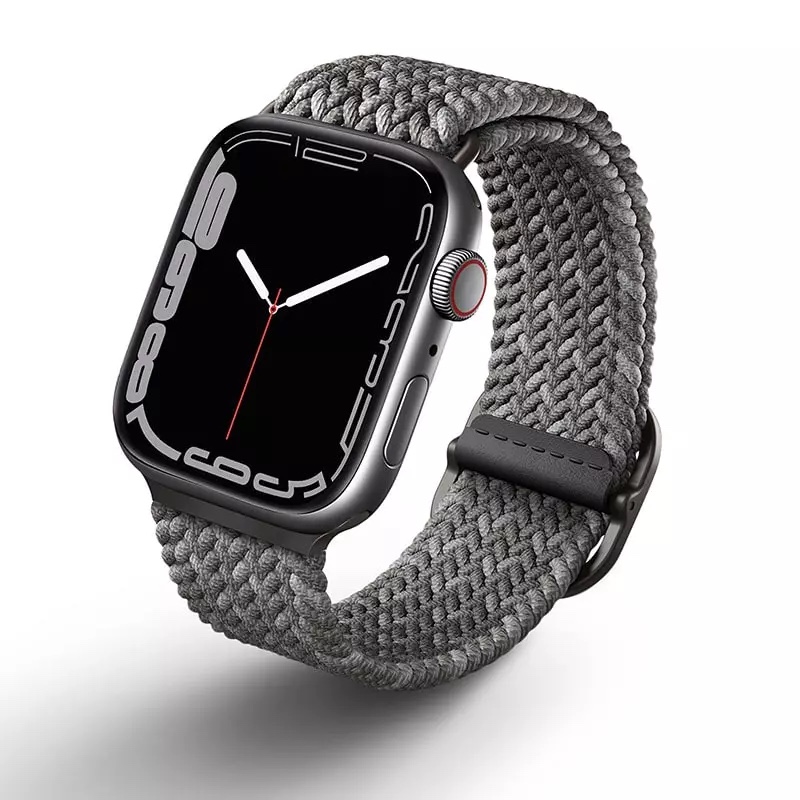 UNIQ Aspen Designer Edition Braided Apple Watch Strap for Series 1-10 SE/SE2  45/44/46mm - Pebble Grey