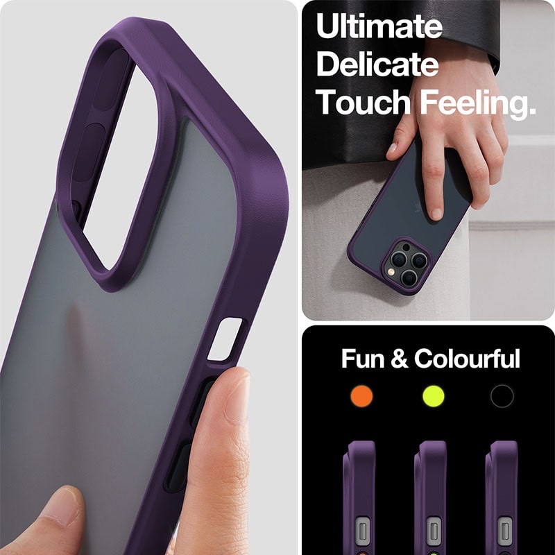 Torras Guardian Series Phone Case for iPhone 14 Pro Max 6.7 Inch - Deep Purple - X00RP43018