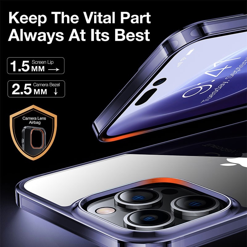 Torras Diamond Series Phone Case for iPhone 14 Pro 6.1 Inch - Deep Purple