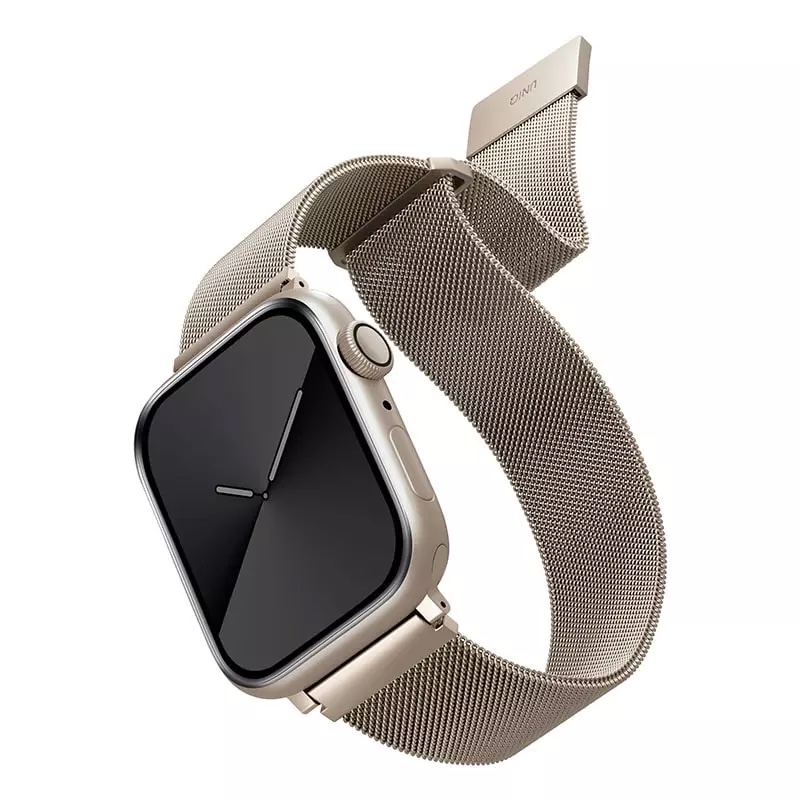 UNIQ Dante Apple Watch Mesh Steel Strap Series 1-10 SE/SE2  45/44/42mm - Starlight