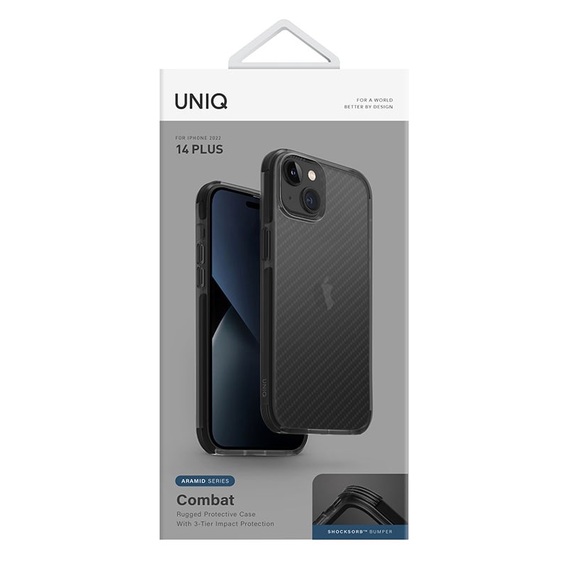 UNIQ Combat Phone Case for iPhone 14 Plus - Aramid (Smoke)