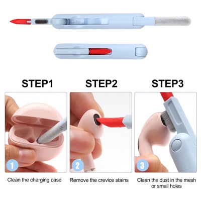 7-in-1 Portable Multifunctional Cleaning Tool Kit for Keyboards, Earphones, Computers, Phones & more