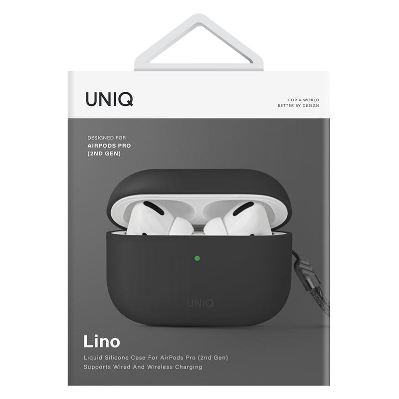 UNIQ Lino Hybrid Liquid Silicon AirPods Pro 2nd Gen (2022) Case - Ash (Grey)