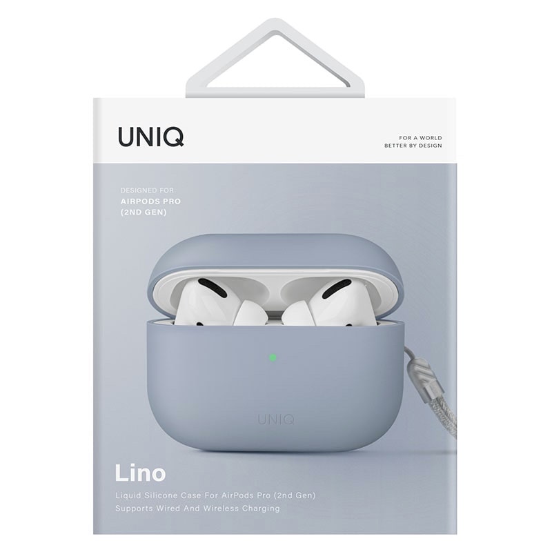 UNIQ Lino Hybrid Liquid Silicone AirPods Pro 2nd Gen (2022) Case – Arctic Blue