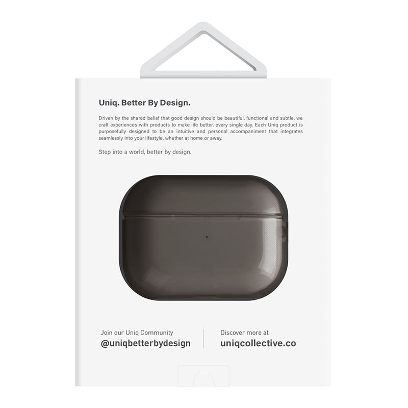 UNIQ Glase AirPods Pro 2nd Gen (2022) Hang Case - Glossy Smoke