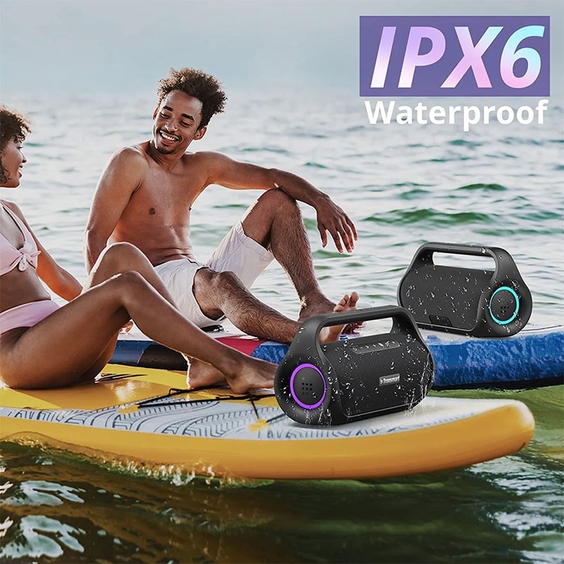 Tronsmart Bang Mini Portable Bluetooth Speaker with 50W Wireless Stereo Sound, IPX6 Waterproof Loud Speaker Bluetooth 5.3, Support NFC, TF Card, AUX