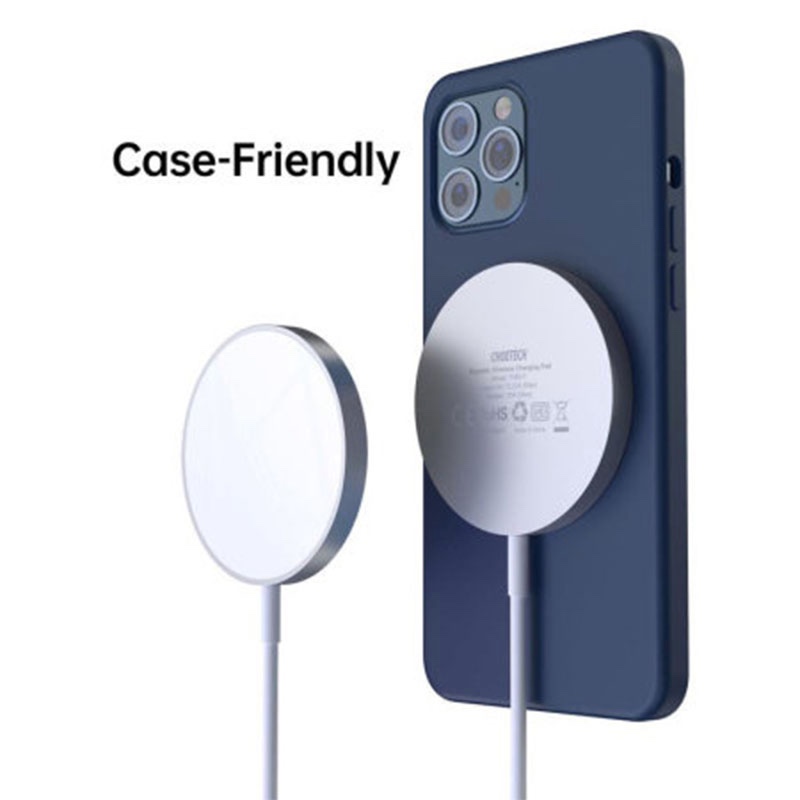 Choetech MagSafe Compatible Magnetic 15W Fast Wireless Charger - T518-F - White