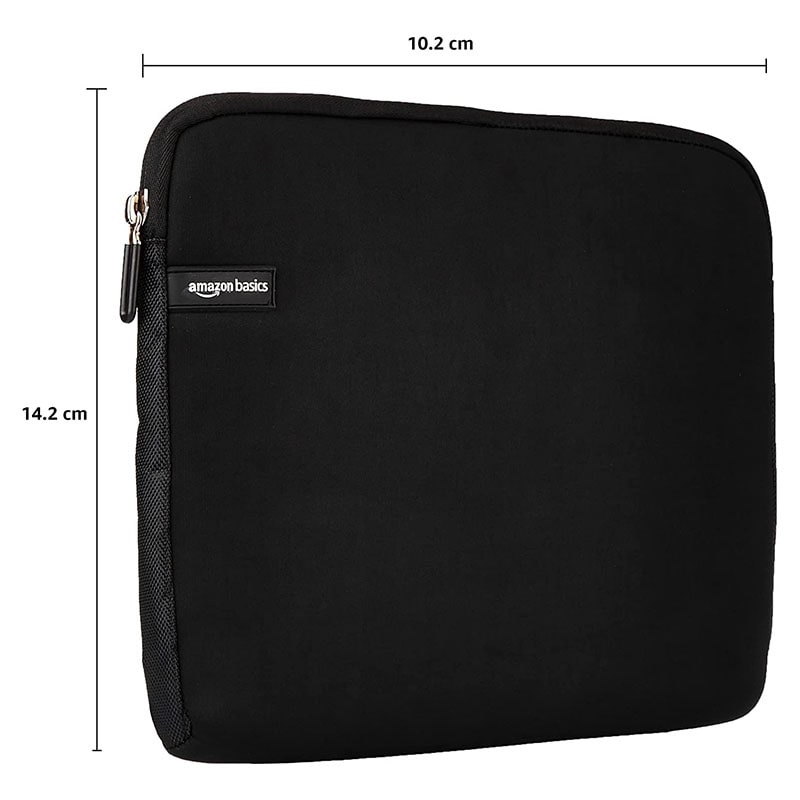 Amazon Basics 14-Inch Laptop Sleeve, Protective Case with Zipper – Black