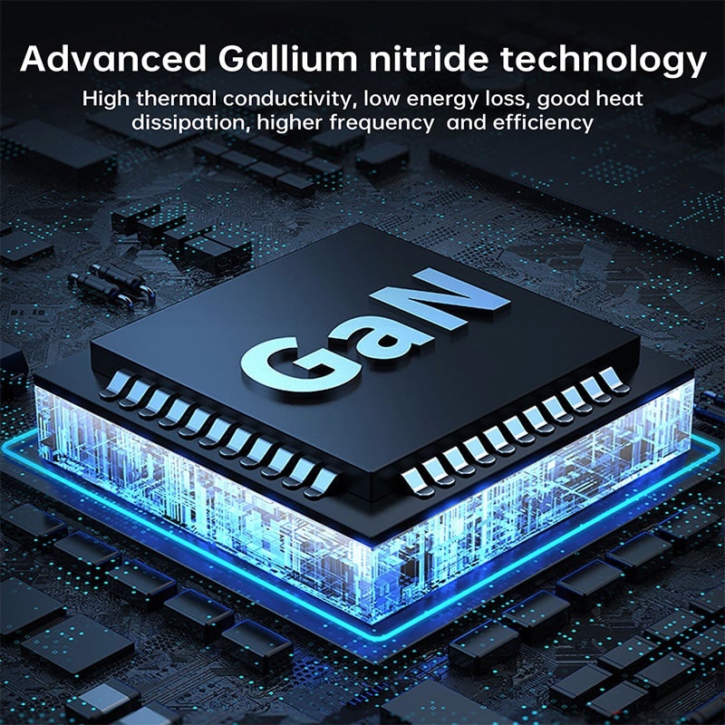 CHOETECH 140W 4-Port Quick Charging GaN Wall Charger 2x USB-C, 2x USB-A - Black - PD6005