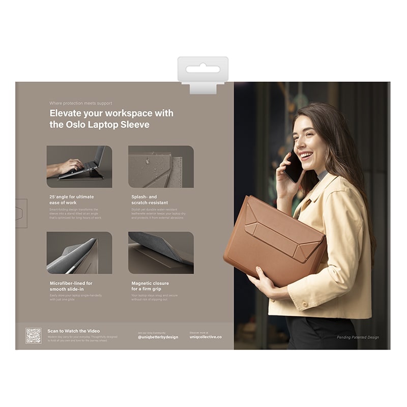 UNIQ Oslo 2in1 Laptop Sleeve & Stand Fits up to 14