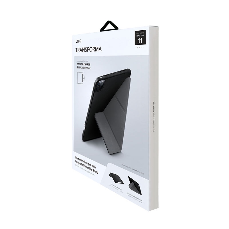 UNIQ Transforma Case for iPad Pro 11' (2021) Antimicrobial - Ebony (Black)