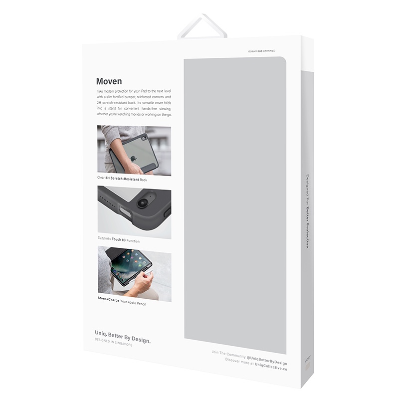 UNIQ Moven Case for iPad Air 10.9' (2022/20) Antimicrobial - Beige (Ivory)