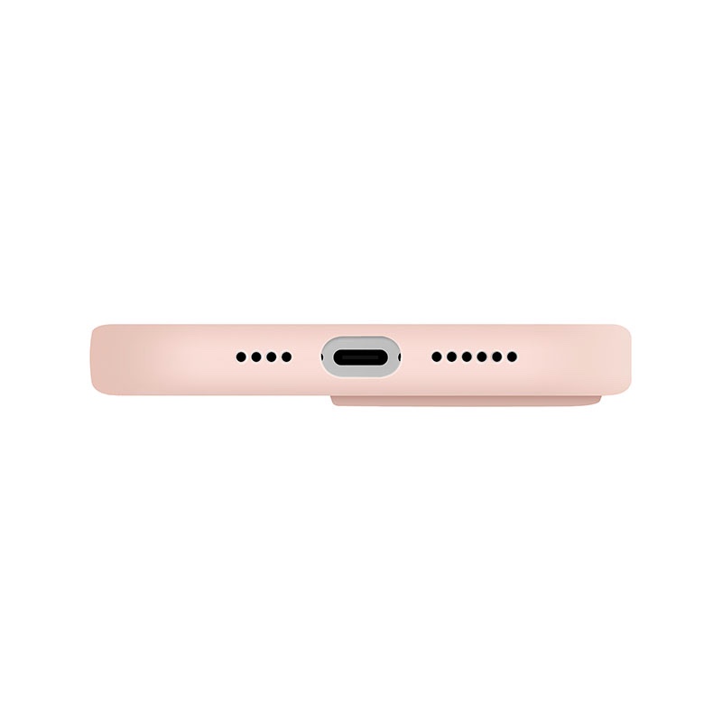 UNIQ Lino Hue MagClick Magsafe Compatible Phone Case for iPhone 15 Pro Max – Blush Pink