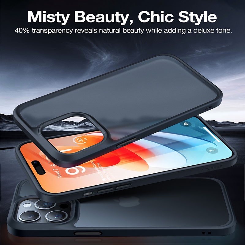 Torras Guardian Series Phone Case for iPhone 15 Pro Max 6.7? – Black