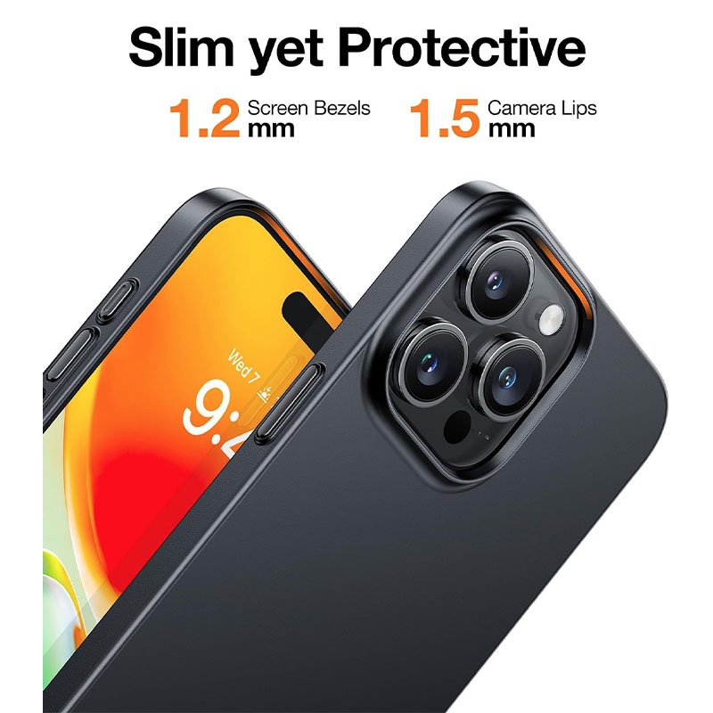 Torras Origin-Fit Series Phone Case for iPhone 15 Pro 6.1? – Black