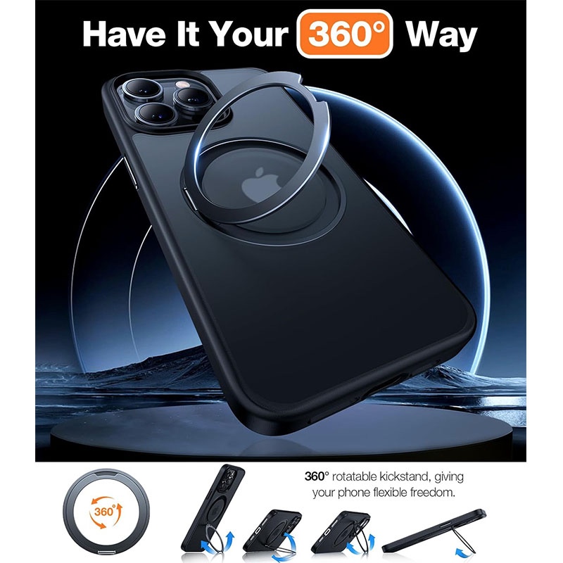 Torras UPRO Ostand Pro Series Magsafe Compatible Phone Case for iPhone 15 Pro 6.1
