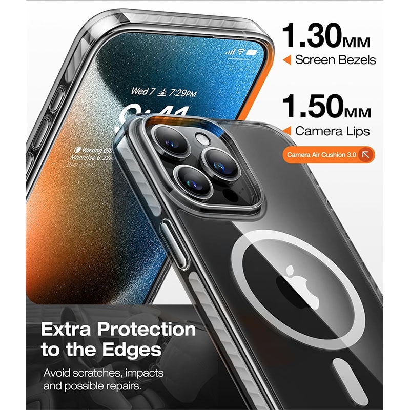 Torras Sparka-Mag Series Magsafe Compatible Phone Case for iPhone 15 Pro Max 6.7? – Black