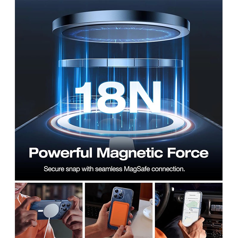 Torras Sparka-Mag Series Magsafe Compatible Phone Case for iPhone 15 Pro Max 6.7? – Navy Blue