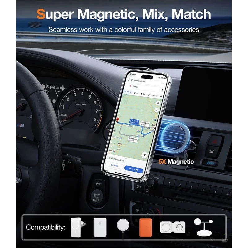 Torras UPRO Ostand Pro Series Magsafe Compatible Phone Case for iPhone 15 Pro Max 6.7? – Clear - X003W4K8XL