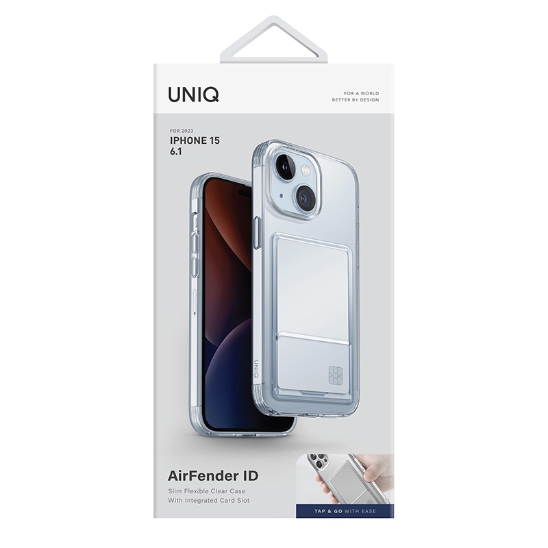 UNIQ Air Fender ID Series Phone Case for iPhone 15 - Nude (Transparent)