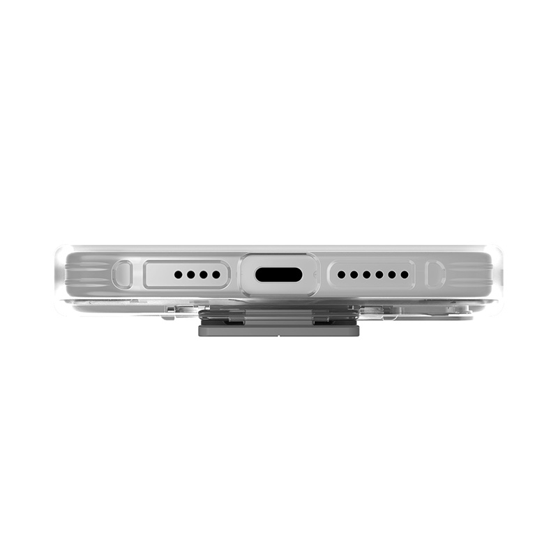 Uniq Heldro Mount Case with Stand for iPhone 15 Pro - Lucent Clear
