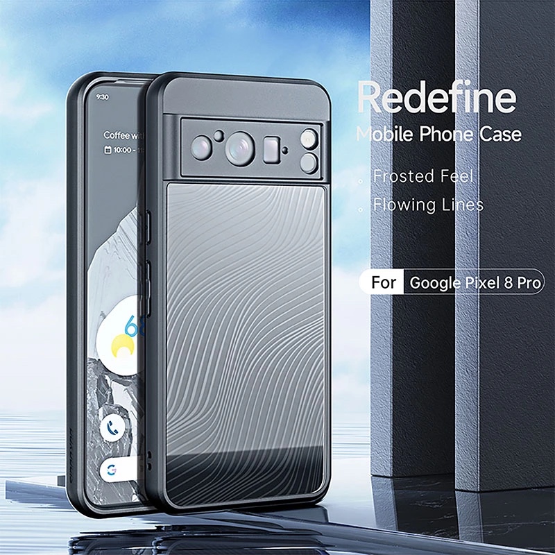 Aimo Series Phone Case for Google Pixel 8 Pro – Transparent Black