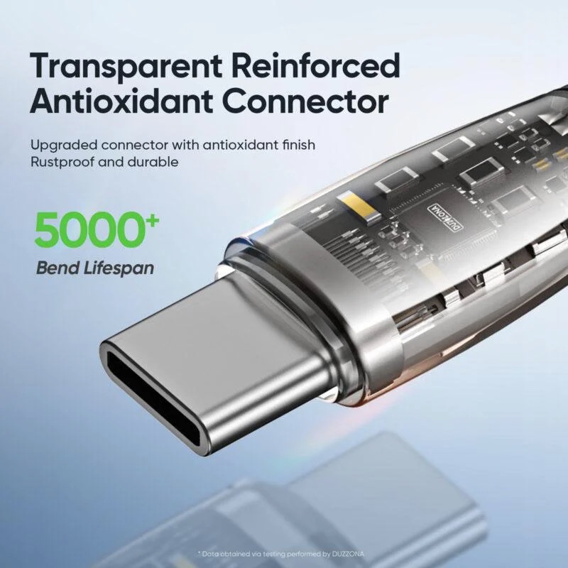 PD 65W Transparent USB C To USB C Cable