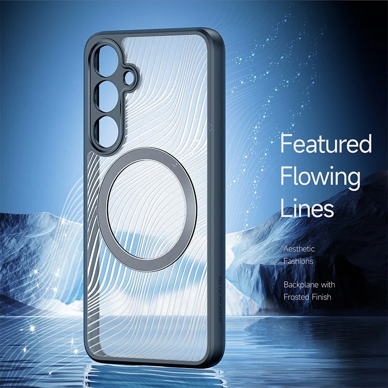 Aimo Mag Series Phone Case for Samsung Galaxy S24 (MagSafe Compatible) – Transparent Black