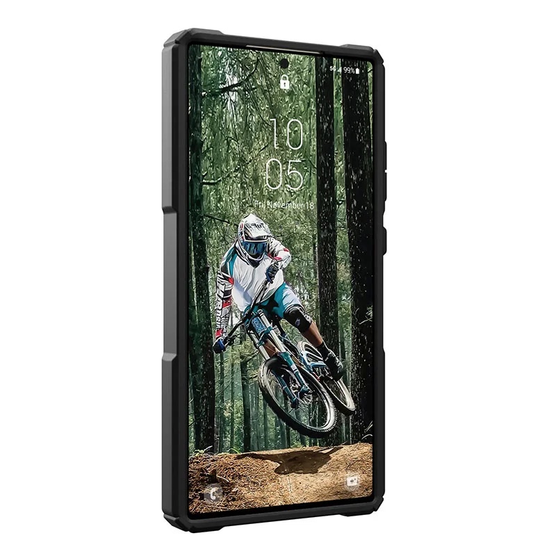 UAG Plasma XTE Magnetic Magsafe Compatible Phone Case for Samsung Galaxy S24 Ultra – Black/Orange