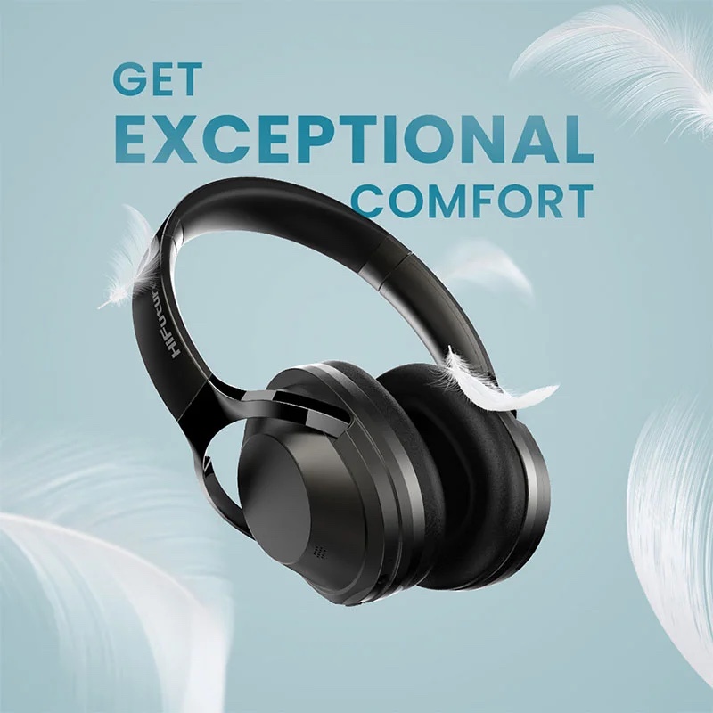 HiFuture FutureTour Pro Hybrid ANC Wireless Headphones - Black