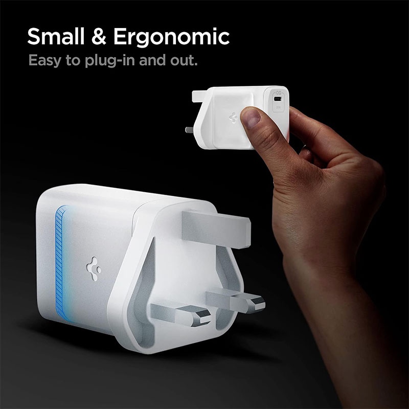 Spigen 20W PD ArcStation USB C 3.0 Fast Charging Wall Charger - White